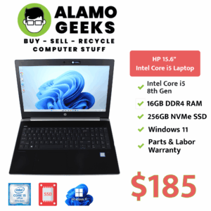 HP ProBook 450 G5 15.6" Laptop - Intel Core i5 8th Gen | 16GB | 256GB NVMe SSD | GRADE B