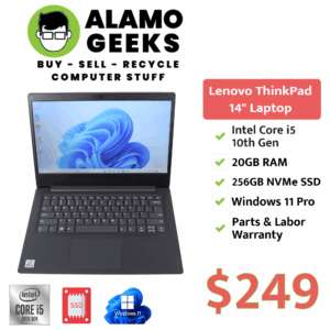Lenovo ThinkBook 14" Laptop - Intel Core i5 10th Gen | 20GB DDR4 | 256GB NVMe SSD | WIN 11