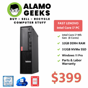 Lenovo ThinkStation P330 PC - Intel Core i7-9700 | 32GB DDR4 | 512GB NVMe SSD | WIN 11