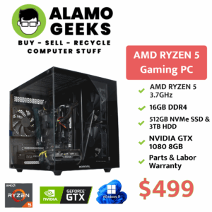 eSports Gaming PC - AMD RYZEN 5 3.7GHz | 16GB DDR4 | 512GB NVMe & 3TB HDD | NVIDIA GTX 1080