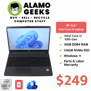 HP 250 G8 15.6" Laptop - Intel Core i3 10th Gen | 16GB | 256GB NVMe SSD | WIN 11