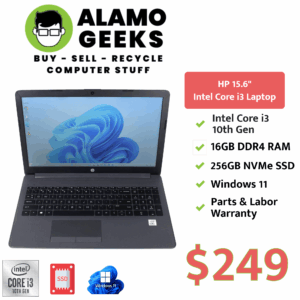 HP 250 G7 15.6" Laptop - Intel Core i3 10th Gen | 16GB | 256GB NVMe SSD | WIN 11