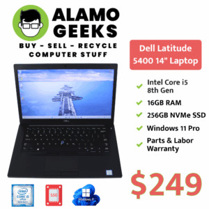 Dell Latitude 5400 14" Laptop - Intel Core i5 8th Gen | 16GB | 256GB NVMe SSD | WIN 11 PRO