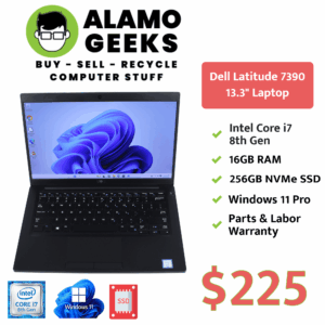 Dell Latitude 7390 13.3" Laptop - Intel Core i7 8th Gen | 16GB | 256GB NVMe SSD | WIN 11