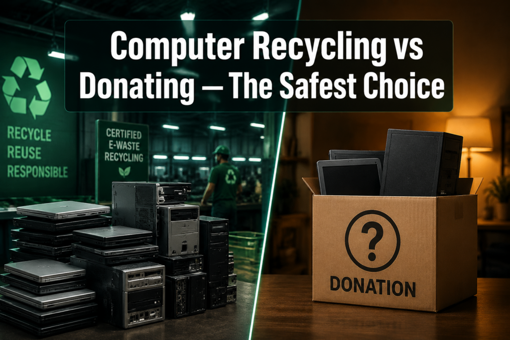 Computer Recycling Vs Donating: The Safest Choice In 2026