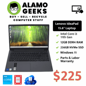 Lenovo IdeaPad 3 15.6" Touchscreen Laptop - Intel Core i3 11th Gen | 12GB | 256GB NVMe SSD