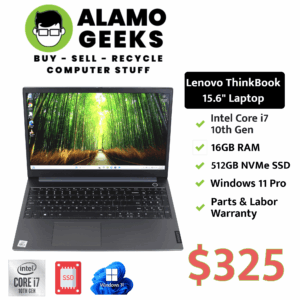 Lenovo ThinkPad 15.6" Laptop - Intel Core i7 10th Gen | 16GB | 512GB NVMe SSD | WIN 11