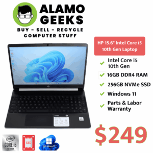 HP 15.6" Laptop - Intel Core i5 10th Gen | 16GB DDR4 | 256GB NVMe SSD | WIN 11