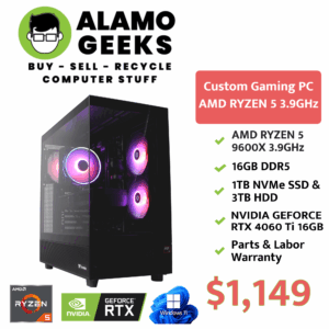 Custom Gaming PC - AMD RYZEN 5 5.4GHz | 16GB DDR5 RAM | 1TB NVME SSD | NVIDIA RTX 4060 Ti GPU