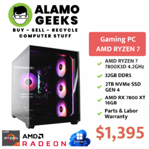 Powerful Gaming PC - AMD RYZEN 7 4.2GHz | 32GB DDR5 RAM | 2TB NVME SSD | AMD RX 7800 XT