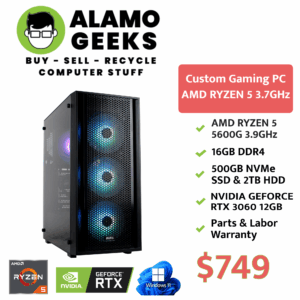 Custom Gaming PC - AMD RYZEN 5 3.9GHz | 16GB RAM | 500GB NVME SSD | NVIDIA RTX 3060 12GB GPU