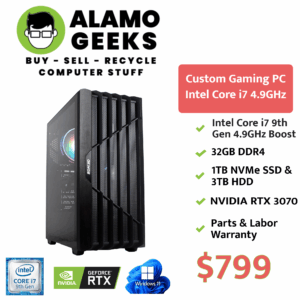 Custom Gaming PC - Intel Core i7-9700 4.7GHz | 32GB RAM | 1TB NVME SSD | NVIDIA RTX 3070