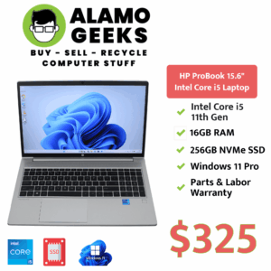 HP ProBook 450 G8 15.6" Laptop - Intel Core i5 11th Gen | 16GB | 256GB NVMe SSD | WIN 11