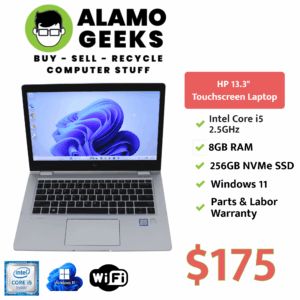 HP EliteBook x360 13.3" Touchscreen Laptop - Intel Core i5 2.5GHz | 8GB | 256GB NVMe SSD
