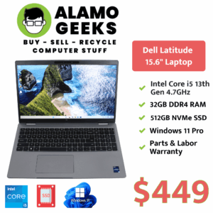 Dell Latitude 5540 15.6" Laptop - Intel Core i5 13th Gen 4.7Ghz | 32GB | 512GB NVMe SSD | WIN 11