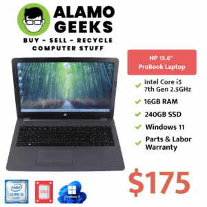 HP ProBook 250 G6 15.6" Laptop - Intel Core i5 7th Gen | 16GB | 240GB SSD | WIN 11