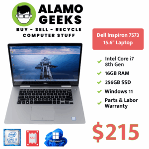 Dell Inspiron 15.6" Touchscreen Laptop - Intel Core i7 8th Gen | 16GB | 256GB SSD | WIN 11