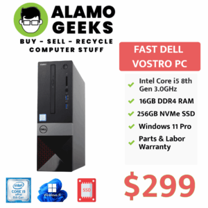 Dell Vostro SFF PC - Intel Core i5 8th Gen 2.8th GHz | 16GB | 256GB NVMe SSD | WIN 11