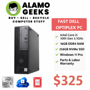 Dell Optiplex 3080 SFF PC - Intel Core i5-10500 3.1GHz | 16GB | 256GB NVMe SSD | WIN 11