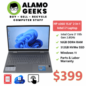 HP ENVY x360 15.6" Touchscreen Laptop - Intel Core i7 11th Gen 2.8GHz | 16GB | 512GB NVMe SSD