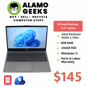 HP 15.6 Budget Laptop - Intel Pentium N200 | 8GB RAM | 256GB NVMe SSD | WIN 11