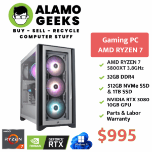 Powerful Gaming PC - AMD RYZEN 7 3.GHz | 32GB RAM | 512GB NVME SSD | NVIDIA RTX 3080