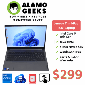 Lenovo ThinkPad 15.6" Touchscreen Laptop - Intel Core i7 11th Gen | 16GB | 512GB NVMe SSD | WIN 11