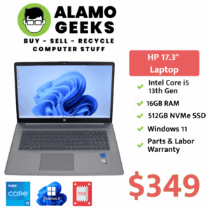 HP 17.3" Laptop - Intel Core i5 13th Gen | 16GB | 512GB NVMe SSD | WIN 11