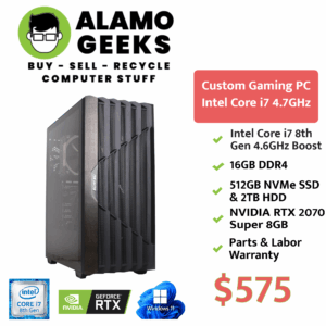 Custom Gaming PC - Intel Core i7-8700 4.6GHz | 16GB RAM | 512GB NVME SSD | NVIDIA RTX 2070 SUPER