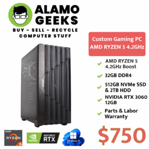 Custom Gaming PC - AMD RYZEN 5 4.2GHz | 32GB RAM | 512GB NVME SSD | NVIDIA RTX 3060