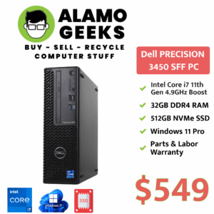 Dell Precision 3450 SFF PC - Intel Core i7 11700 | 32GB DDR4 | 512GB NVMe SSD | WIN 11