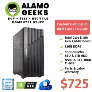 Custom Gaming PC - Intel Core i7-8700 4.6GHz | 32GB RAM | 500GB NVME SSD | NVIDIA RTX 3060 Ti