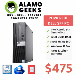 Dell Optiplex 7070 SFF PC - Intel Core i7 9th Gen | 32GB | 512GB NVMe SSD | WIN 11