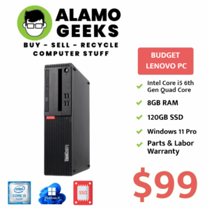 Lenovo ThinkCentre M800 SFF PC - Intel Core i5 6th Gen Quad Core | 8GB | 120GB SSD | WIN 11