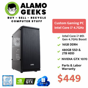 eSports Gaming PC - Intel Core i7-8700 4.6GHz | 16GB RAM | 480GB SSD | 2TB HDD | NVIDIA GTX 1070