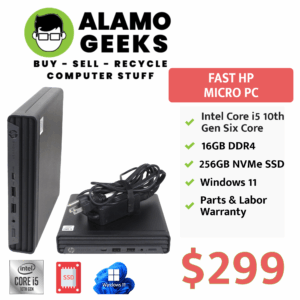 HP ProDesk 400 G6 Micro PC - Intel Core i5-10500T 3.8GHz Turbo | 16GB | 256GB NVMe SSD