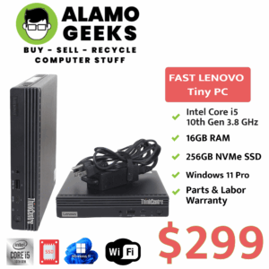 Lenovo ThinkCentre M80q Tiny PC - Intel Core i5-10500T 3.8GHz Turbo | 16GB | 256GB NVMe SSD