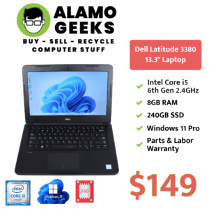 Dell Latitude 3380 13.3" Laptop - Intel Core i5 7th Gen 2.5GHz | 8GB | 240GB SSD | WIN 11 PRO