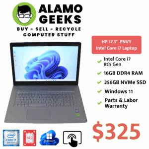 HP Envy 17.3" Touchscreen Laptop - Intel Core i7 8th Gen | 16GB | 256GB NVMe SSD | NVIDIA GPU