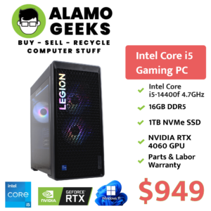 Lenovo Legion Gaming PC - Intel Core i5 14th Gen | 16GB DDR5 RAM | 1TB NVME SSD | NVIDIA RTX 4060