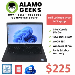 Dell Latitude 5400 14" Laptop - Intel Core i5 8th Gen | 16GB | 240GB SSD | WIN 11 PRO