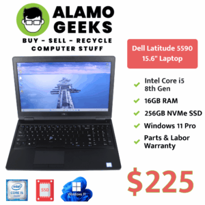 Dell Latitude 5590 15.6" Laptop - Intel Core i5 2.5GHz | 16GB DDR4 RAM | 256GB NVMe SSD | WIN 11