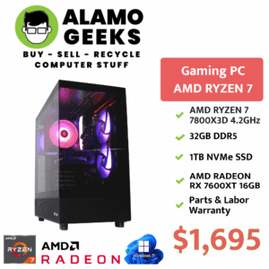 Powerful Gaming PC - AMD RYZEN 7 4.2GHz | 32GB DDR5 RAM | 1TB NVME SSD | AMD RX 7800 XT